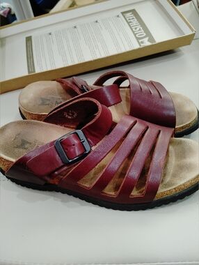 ❤️EXCELLENT CONDITION MEPHISTO CHESTNUT LEATHER SANDALS WOMANS US 6
